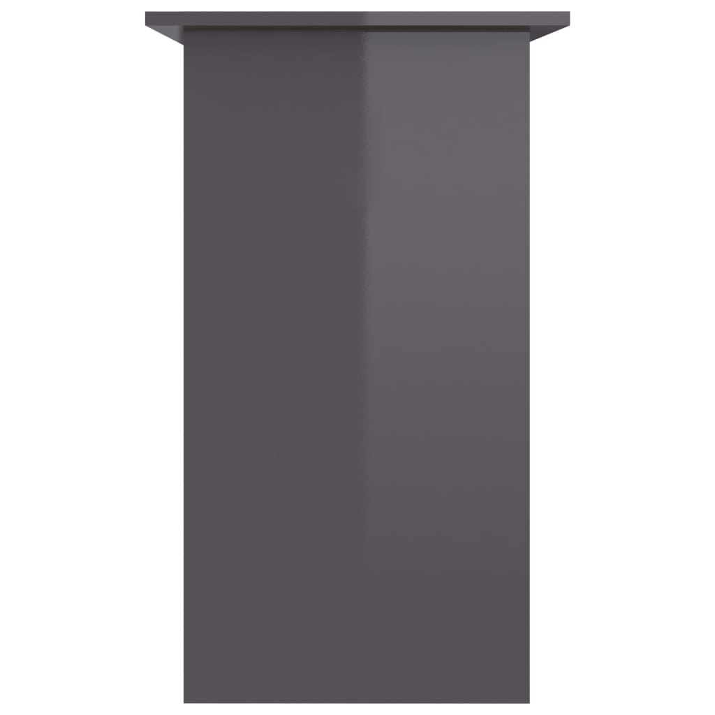 vidaXL Radni stol visoki sjaj sivi 80 x 45 x 74 cm od iverice