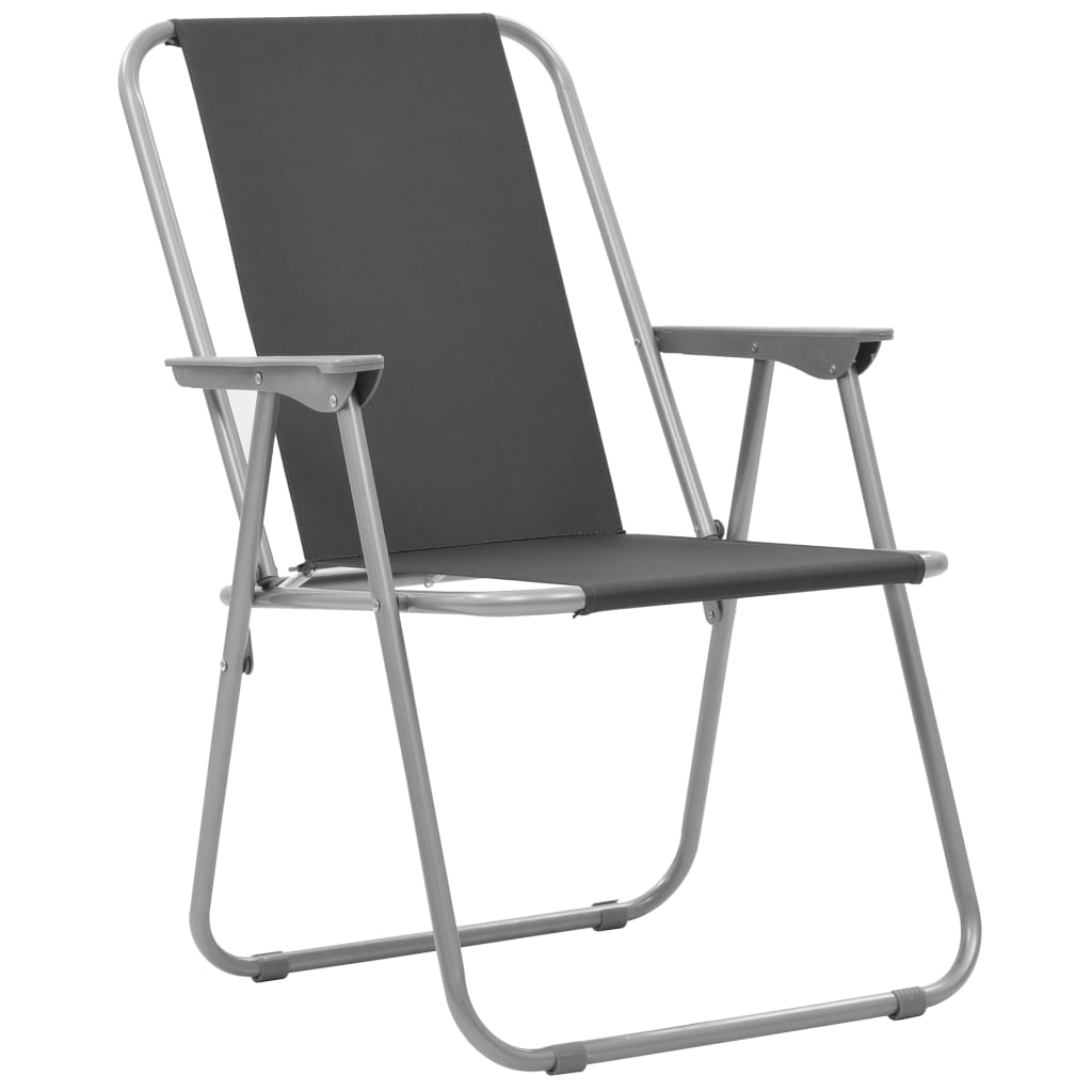 vidaXL Sklopive stolice za kampiranje 2 kom 52 x 59 x 80 cm sive