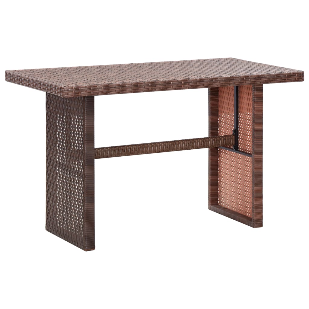 vidaXL Vrtni stol smeđi 110 x 60 x 67 cm od poliratana