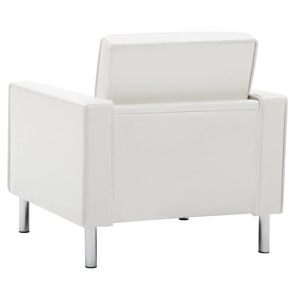vidaXL Fotelja od umjetne kože bijela