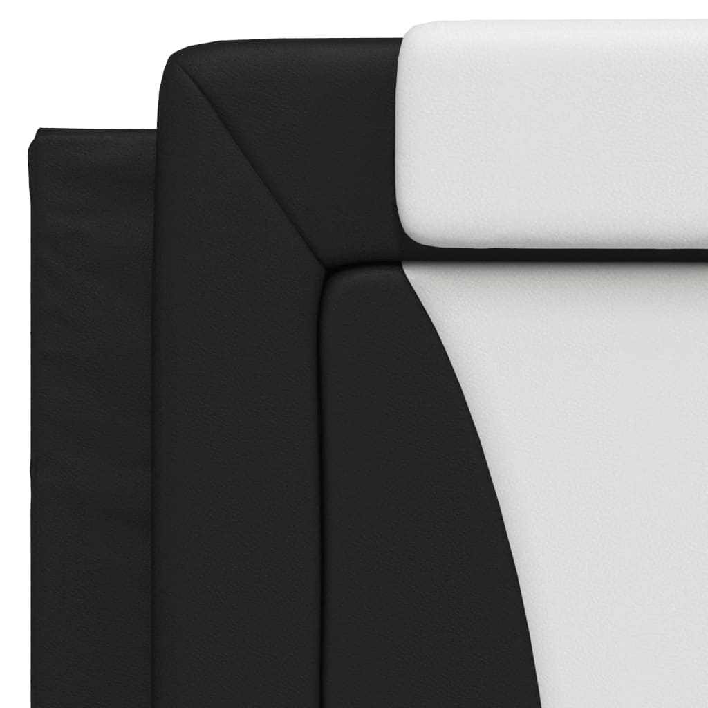 vidaXL Jastuk za uzglavlje crno-bijeli 100 cm od umjetne kože