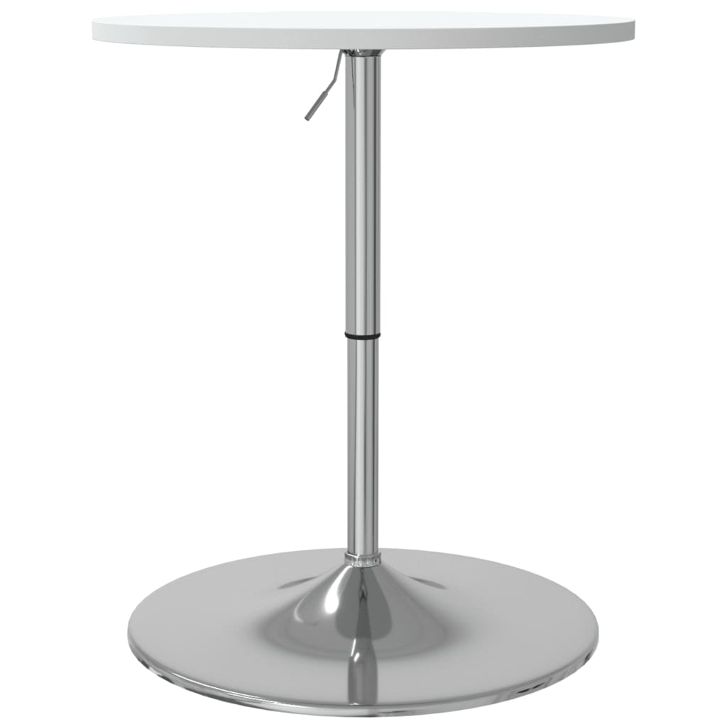 vidaXL Barski stol bijeli 60 x 60 x 90 cm drvo i kromirani čelik