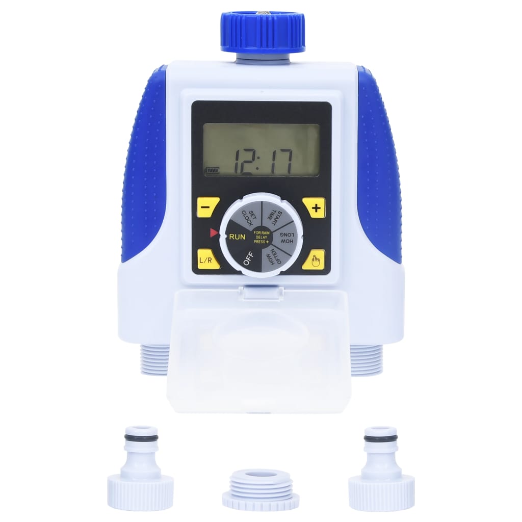 vidaXL Elektronički mjerač vremena za vodu s 2 izlaza i senzorom vlage