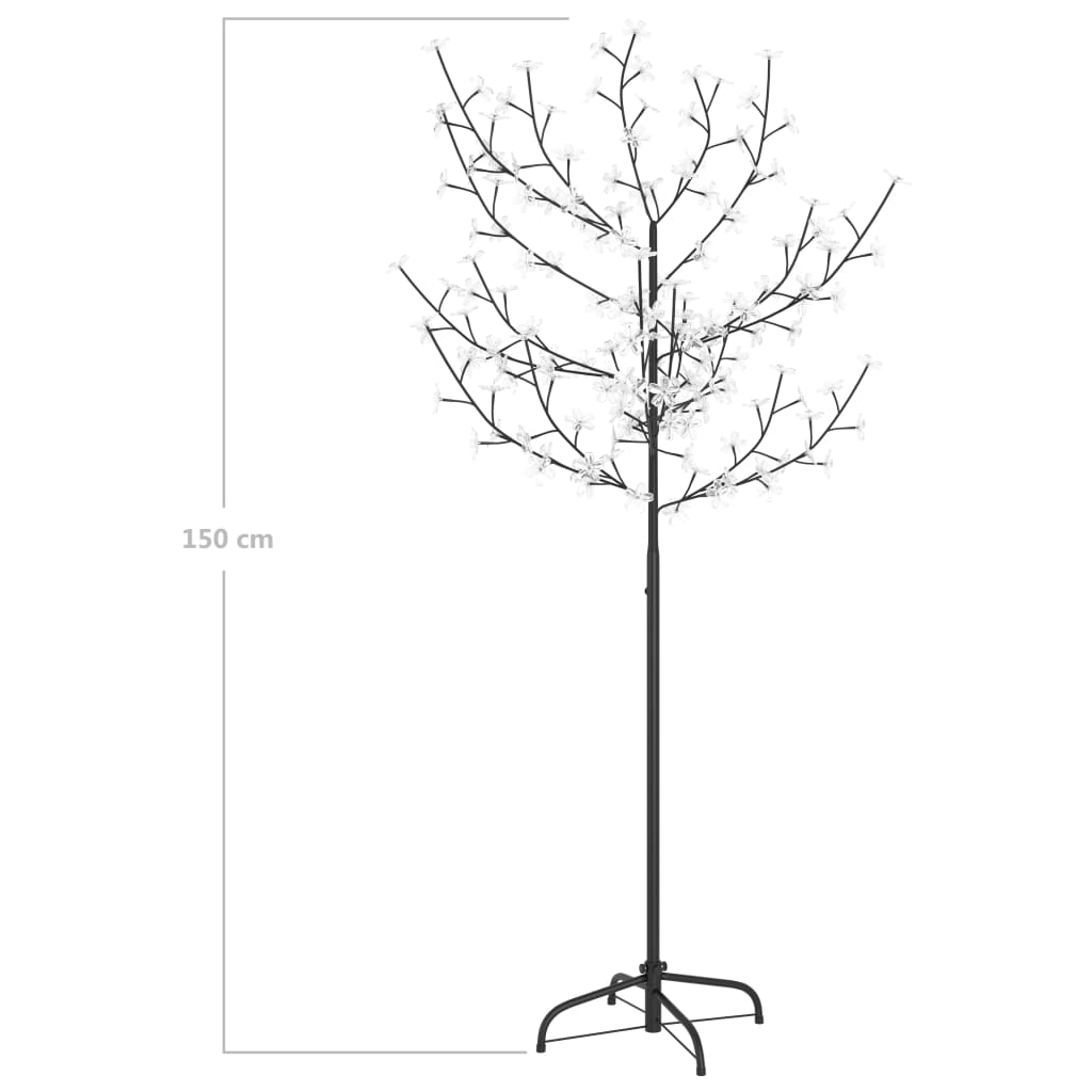 vidaXL Božićno drvce sa 120 LED žarulja toplo bijelo svjetlo 150 cm