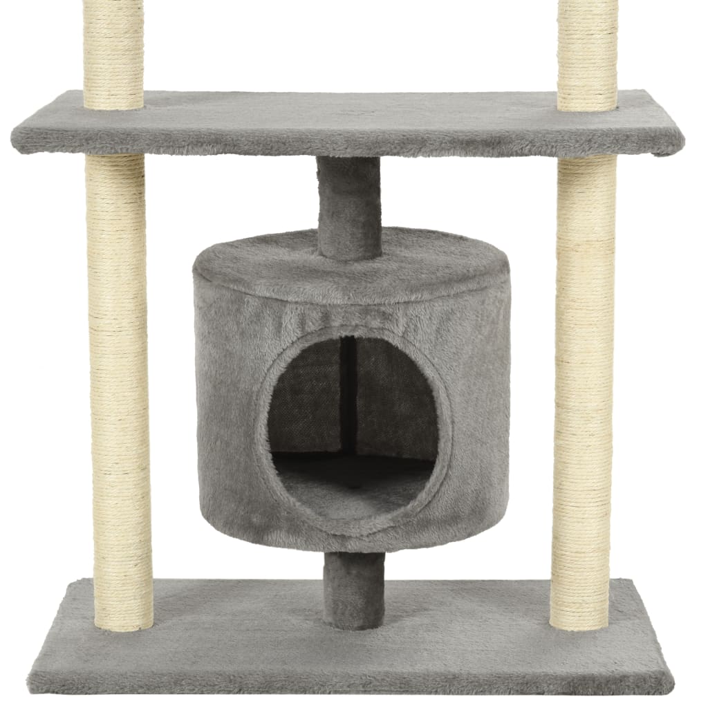 vidaXL Penjalica za mačke sa stupovima za grebanje 95 cm siva