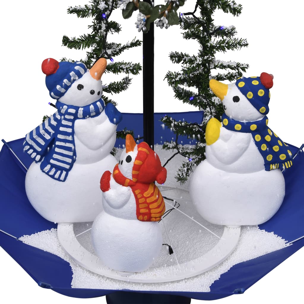 vidaXL Božićno drvce koje sniježi sa stalkom plavo 75 cm PVC