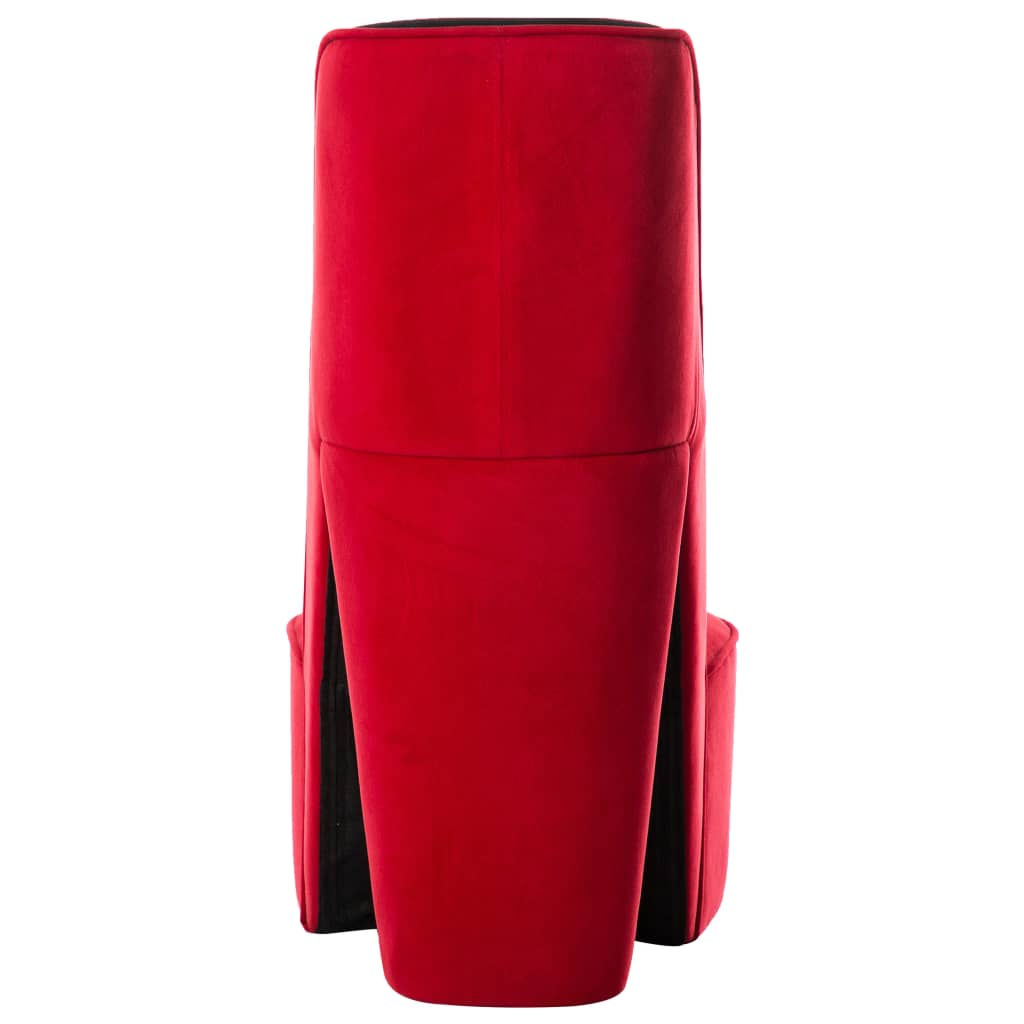 vidaXL Stolica u obliku visoke pete crvena baršunasta