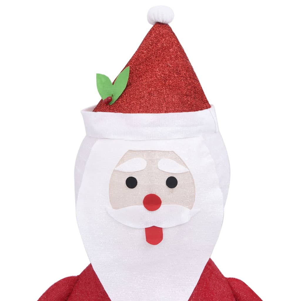 vidaXL Ukrasna božićna figura Djeda Mraza LED luksuzna tkanina 90 cm