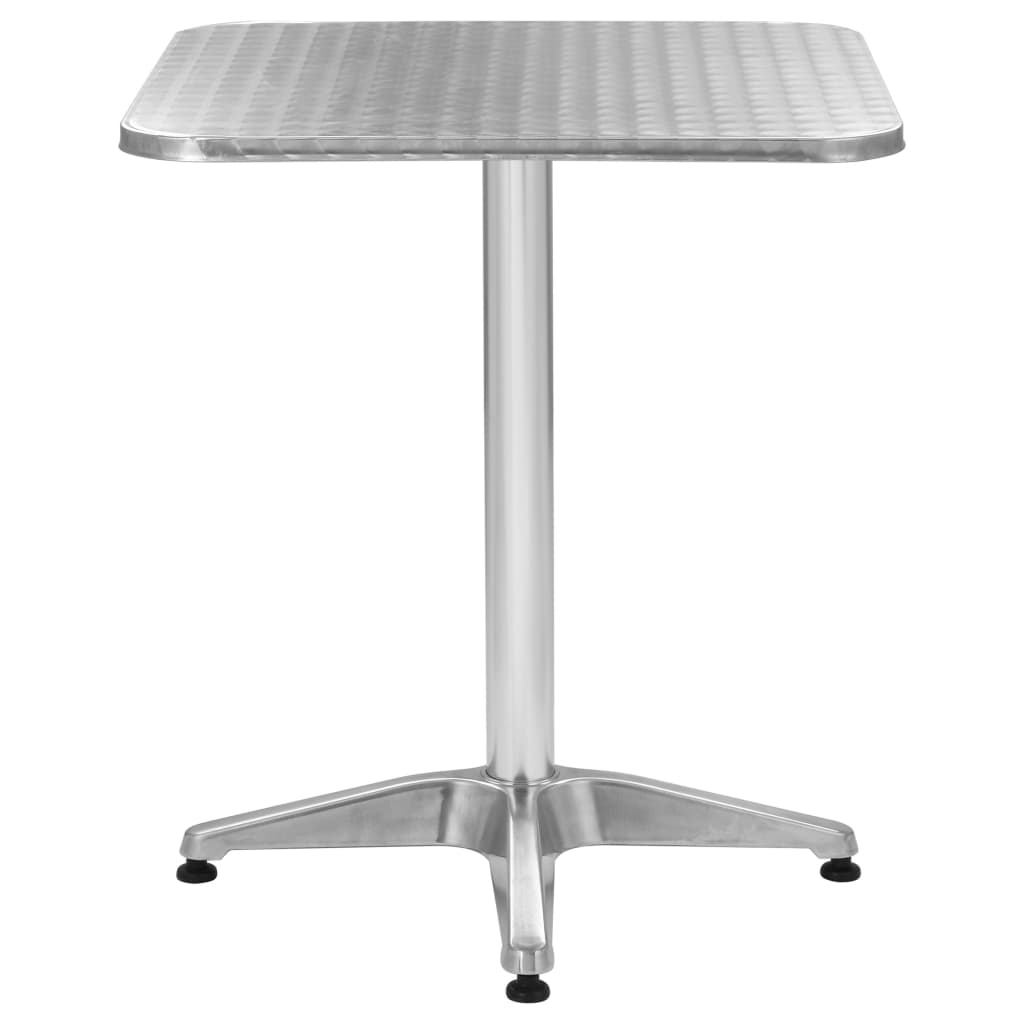 vidaXL Vrtni stol srebrni 60 x 60 x 70 cm aluminijski