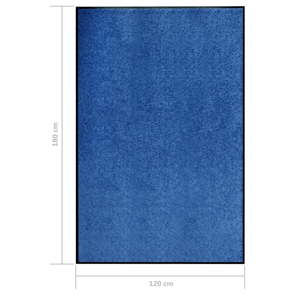 vidaXL Otirač perivi plavi 120 x 180 cm
