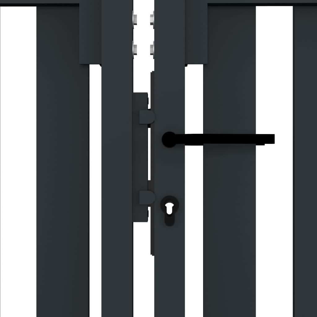 vidaXL Dvostruka vrata za ogradu od čelika 306 x 250 cm antracit