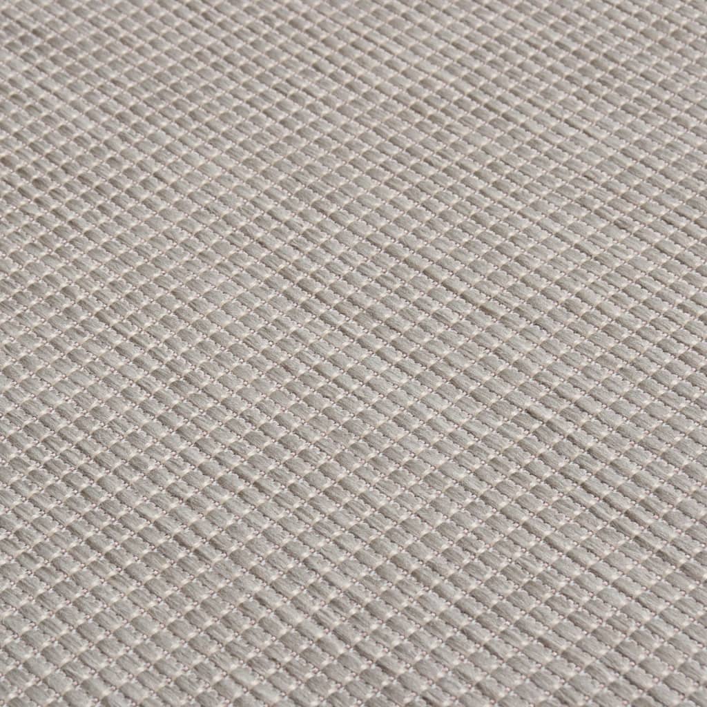 vidaXL Vanjski tepih ravnog tkanja 120 x 170 cm sivo-smeđi