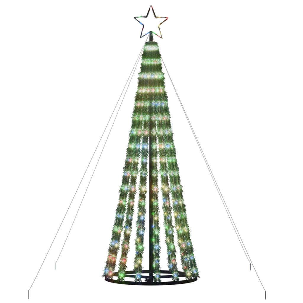 vidaXL Svjetleći stožac za božićno drvce 275 LED šarene 180 cm