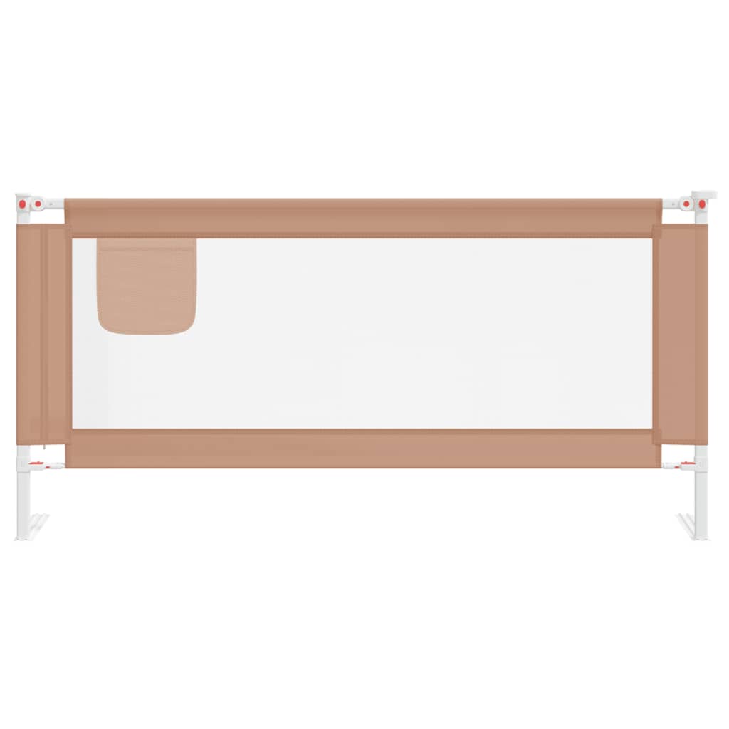 vidaXL Sigurnosna ograda za dječji krevet smeđe-siva 190x25 cm tkanina