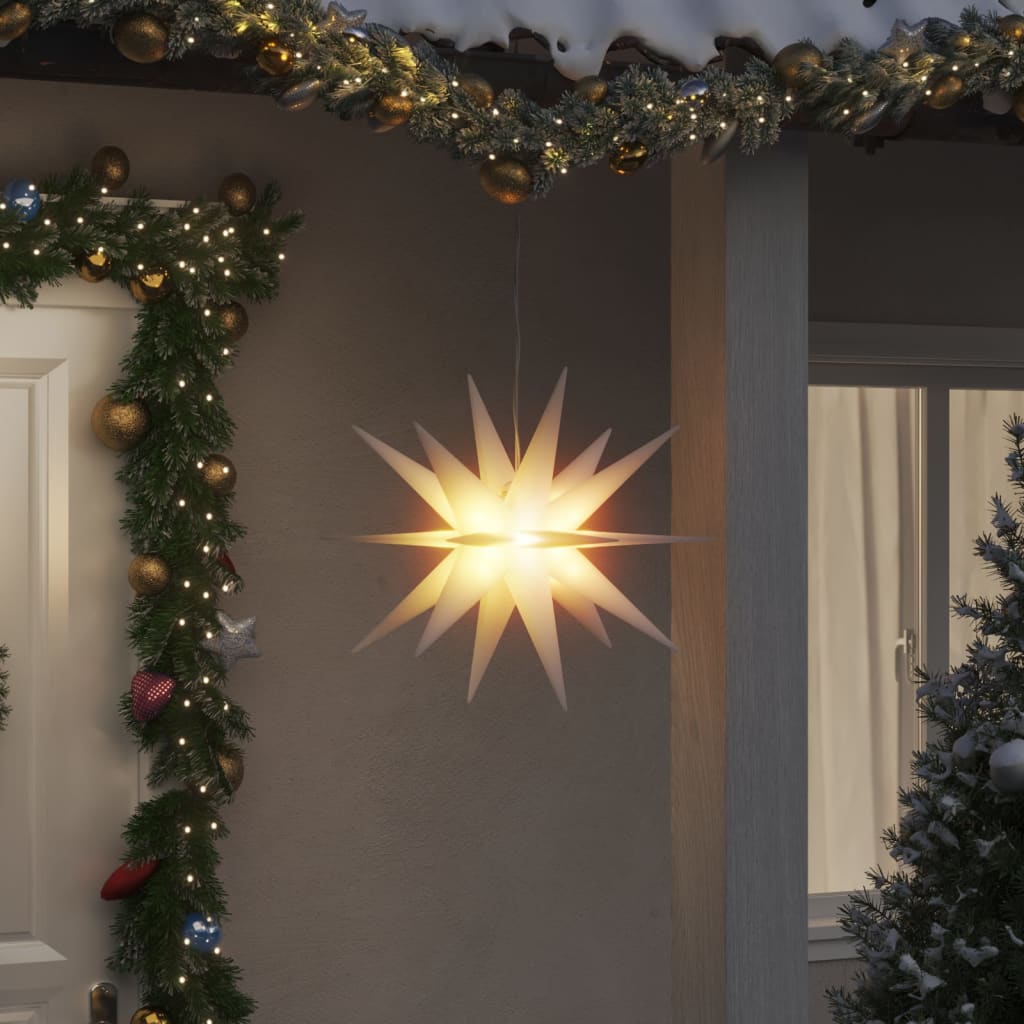 vidaXL Božićno svjetlo s LED svjetlima sklopivo bijelo 57 cm