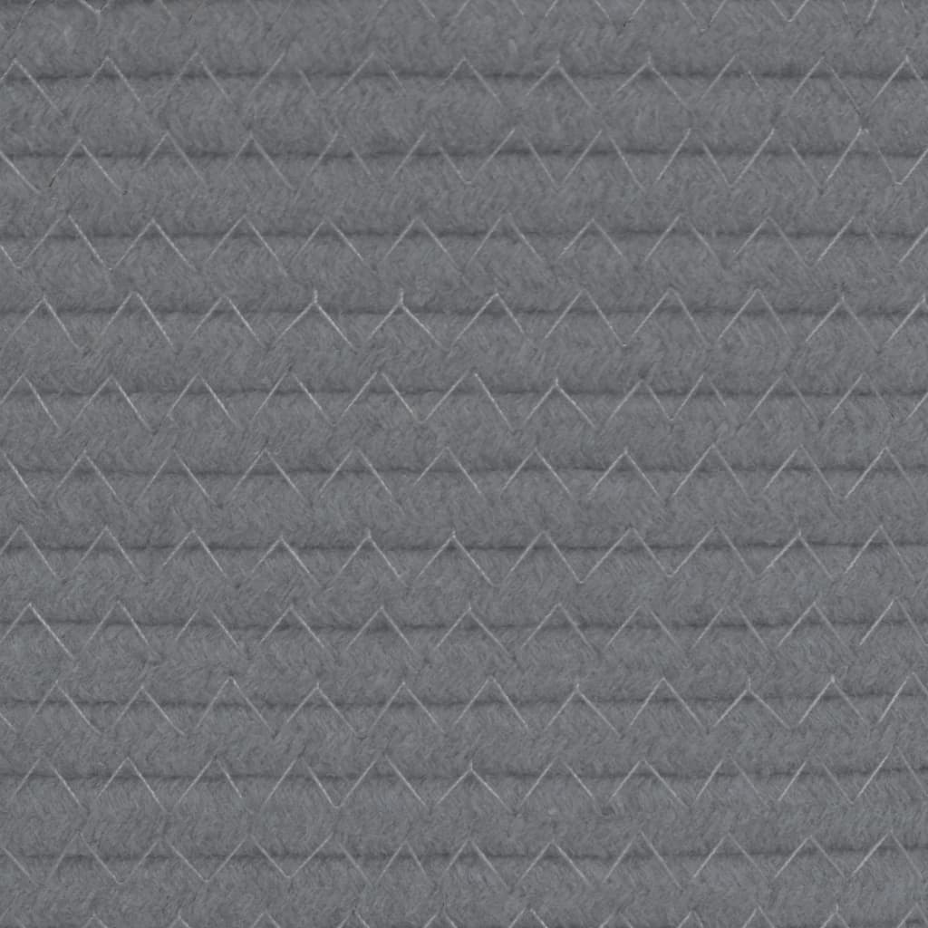 vidaXL Košara za pohranu sivo-bijela Ø 43x38 cm pamučna
