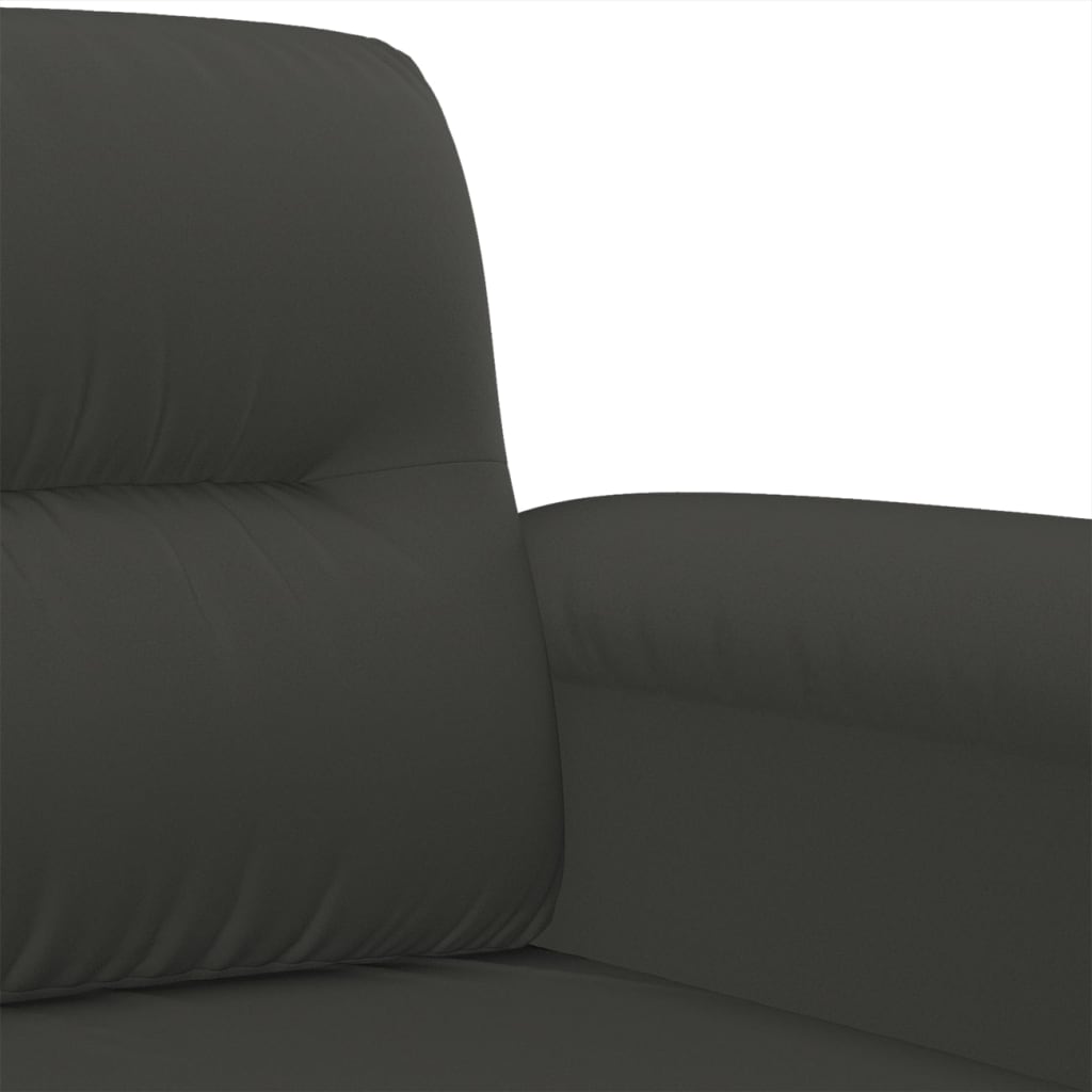 vidaXL Fotelja tamnosiva 60 cm od mikrovlakana