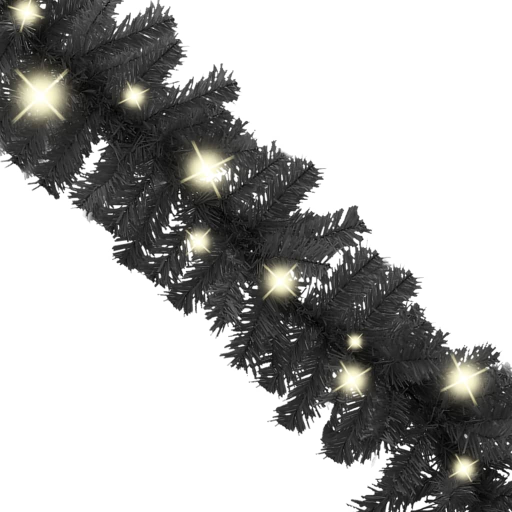 vidaXL Božićna girlanda s LED svjetlima 20 m crna