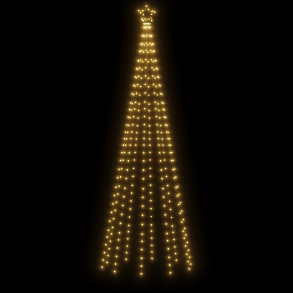 vidaXL Božićno drvce sa šiljkom i 310 LED žarulja tople bijele 300 cm