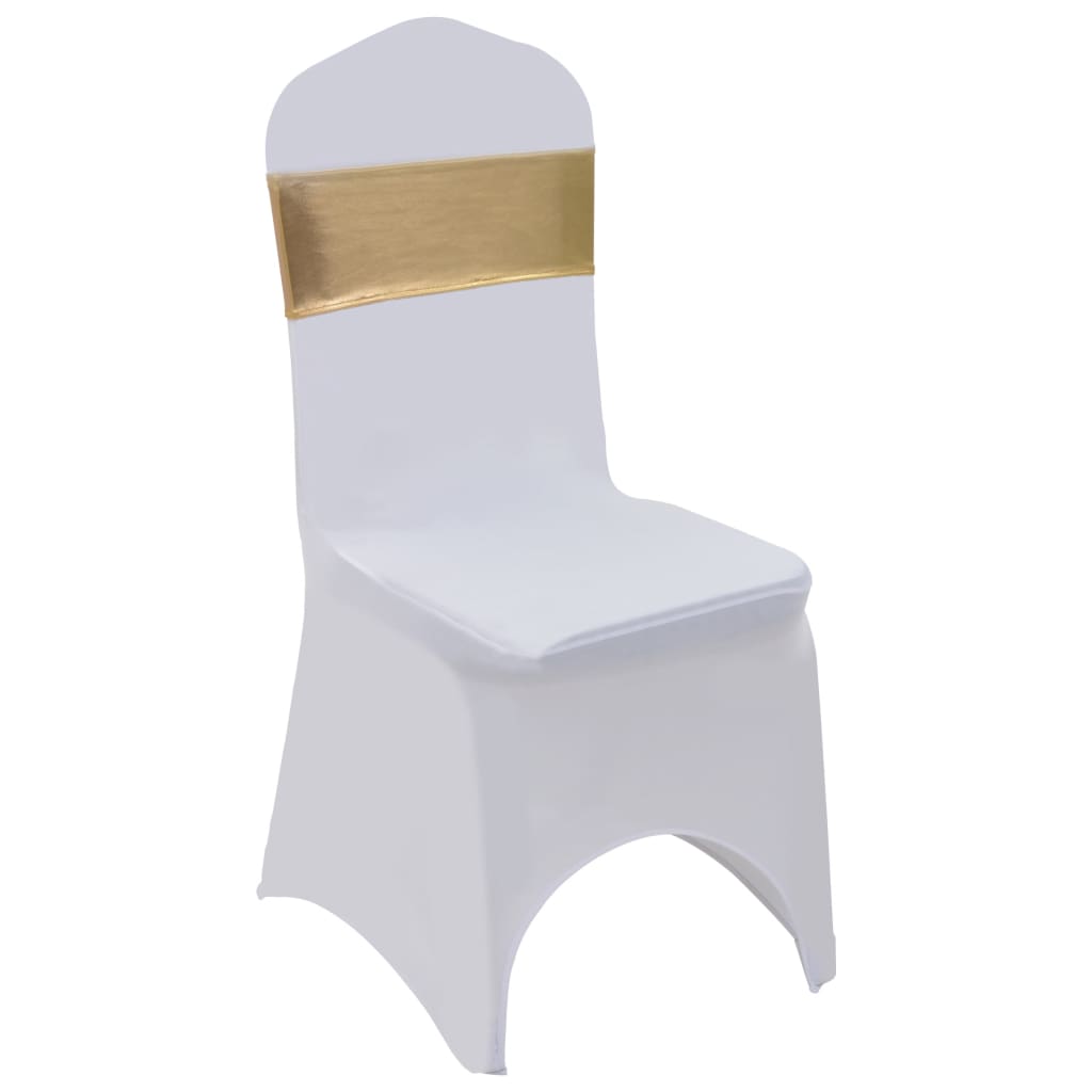 vidaXL 25 kom rastezljive trake za stolicu s dijamantnom kopčom zlatne