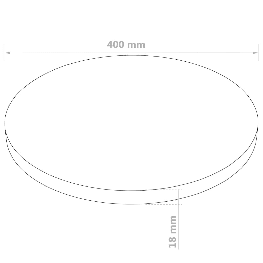 vidaXL Ploča za stol od MDF-a okrugla 400 x 18 mm