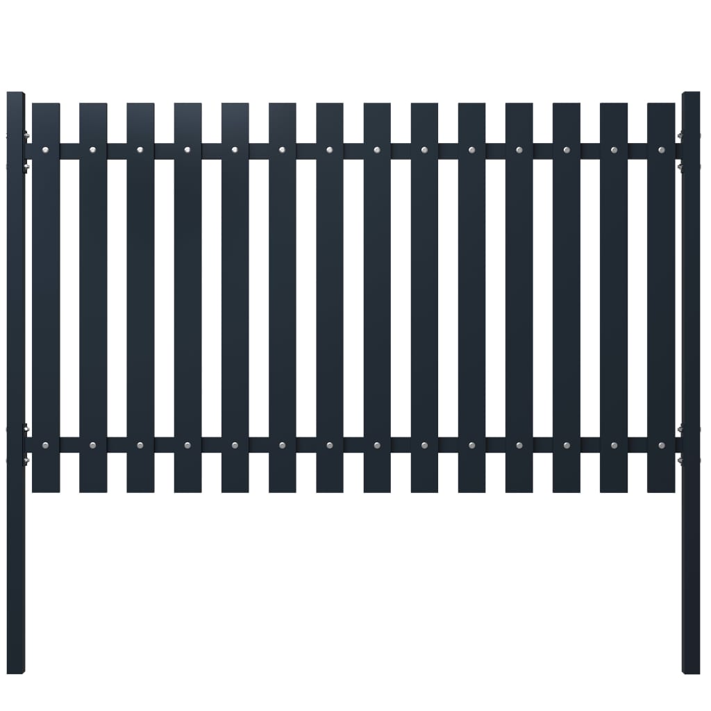 vidaXL Panel za ogradu antracit 174,5 x 75 cm čelik obložen prahom