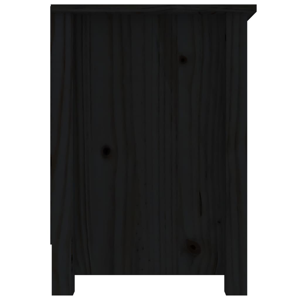 vidaXL TV ormarić crni 103 x 36,5 x 52 cm od masivne borovine