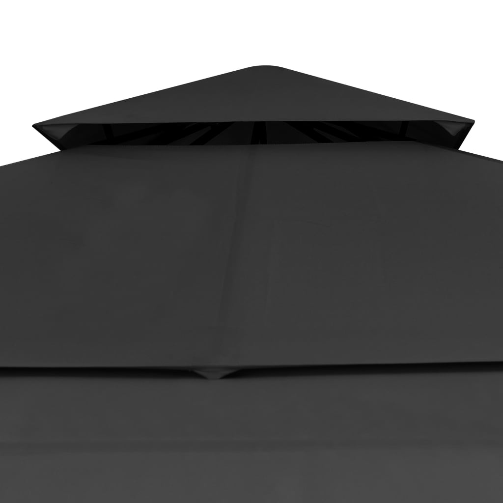 vidaXL Sjenica s duplim produžnim krovom 3x3x2,75 m antracit 180g/m²