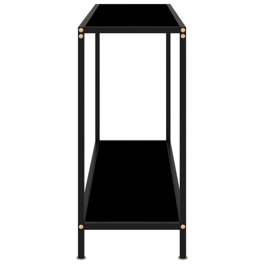 vidaXL Konzolni stol crni 120 x 35 x 75 cm od kaljenog stakla