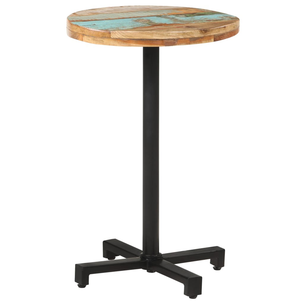 vidaXL Bistro stol okrugli Ø 50 x 75 cm od masivnog obnovljenog drva