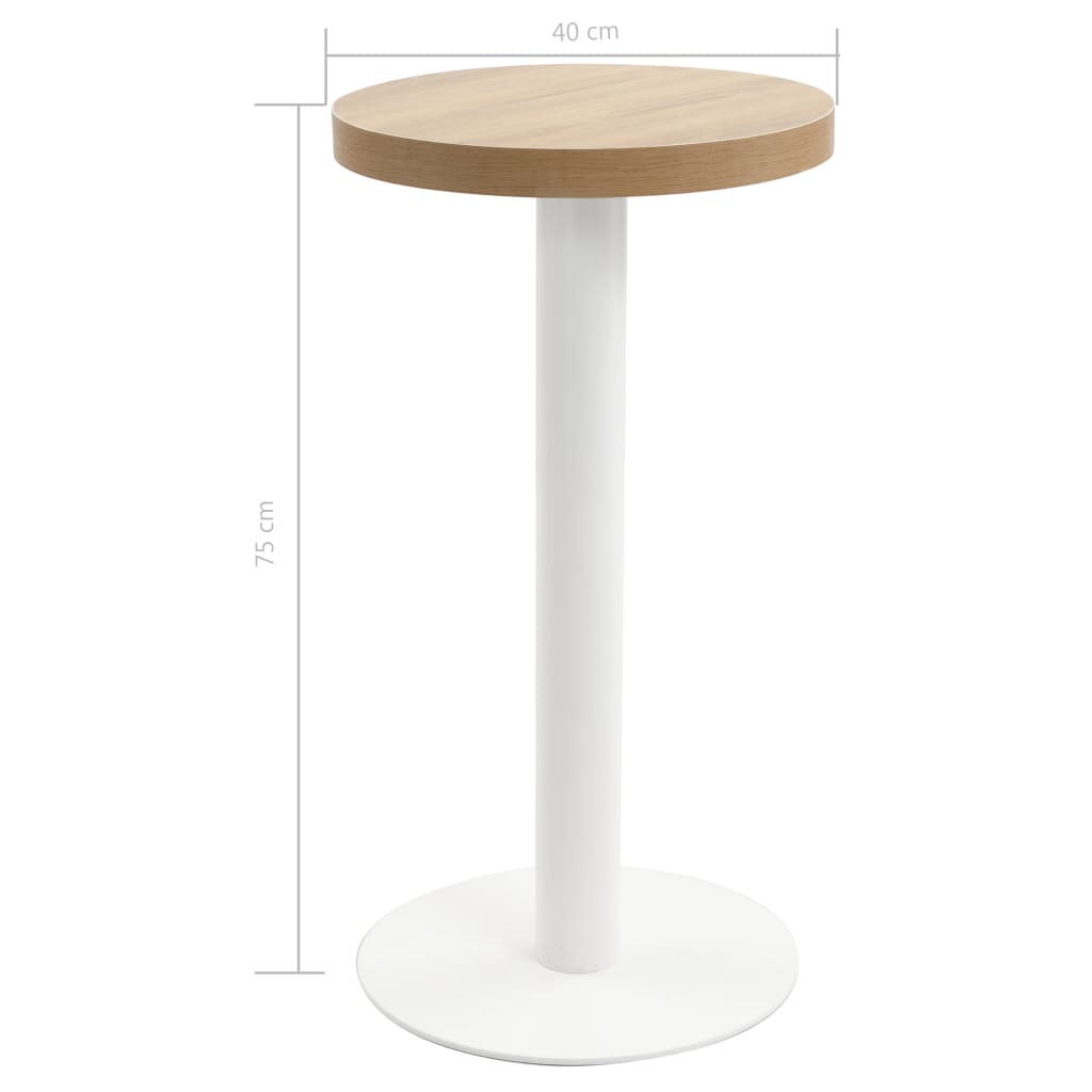 vidaXL Bistro stol svjetlosmeđi 40 cm MDF