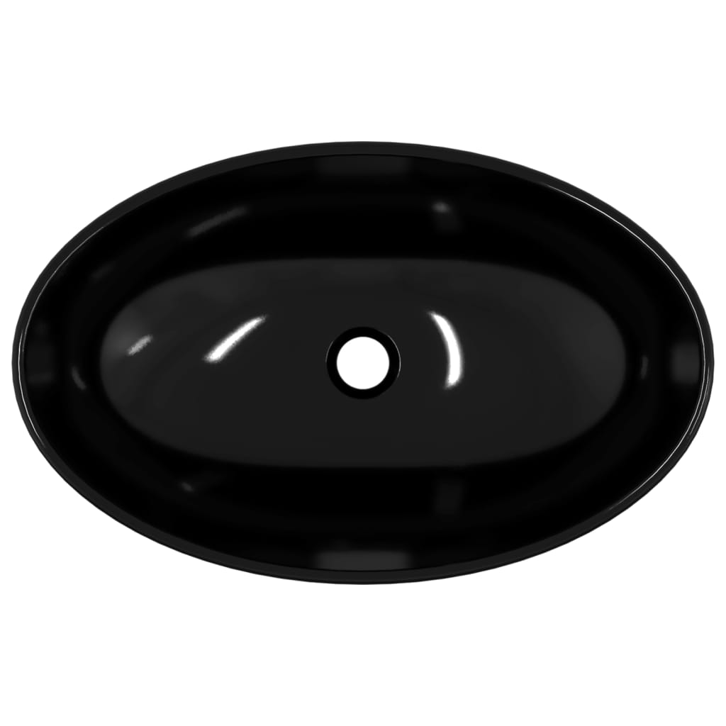 vidaXL Umivaonik od kaljenog stakla 54,5 x 35 x 15,5 cm crni