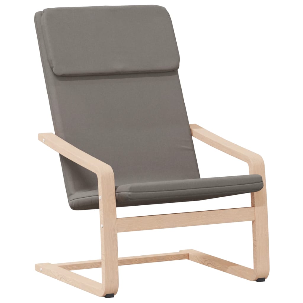 vidaXL Stolica za opuštanje s tabureom od tkanine smeđesiva