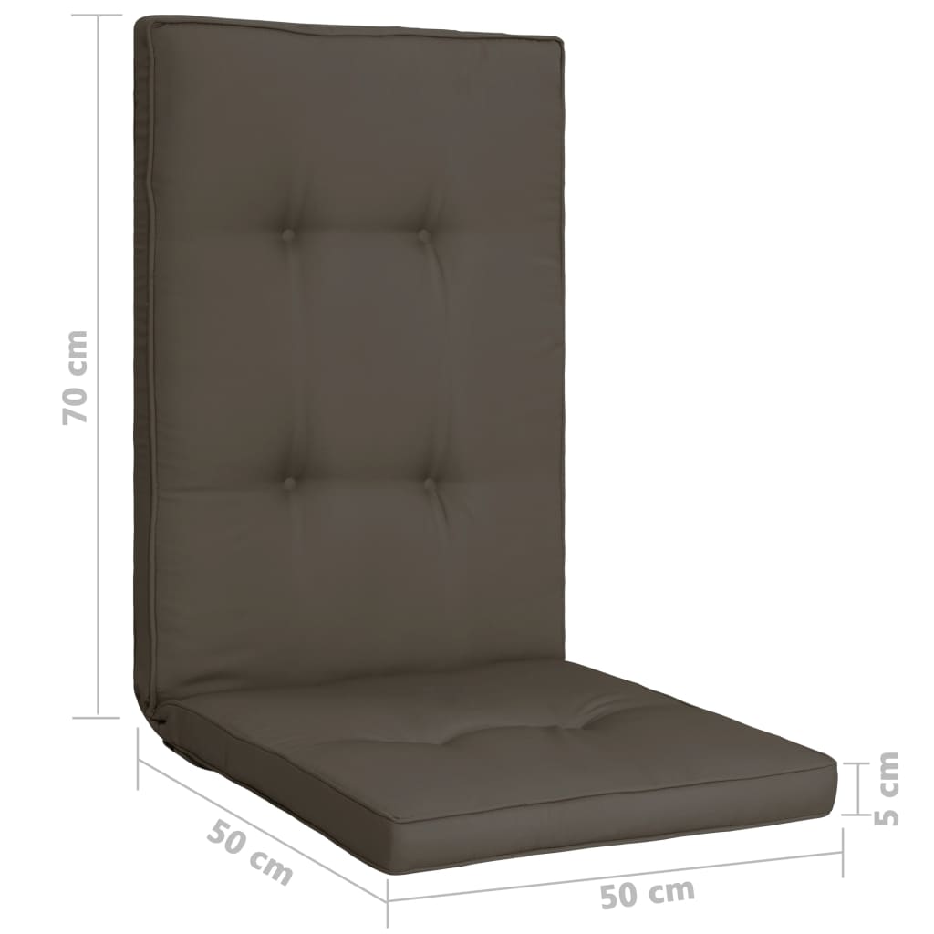 vidaXL Jastuci za vrtne stolice 4 kom antracit 120 x 50 x 5 cm