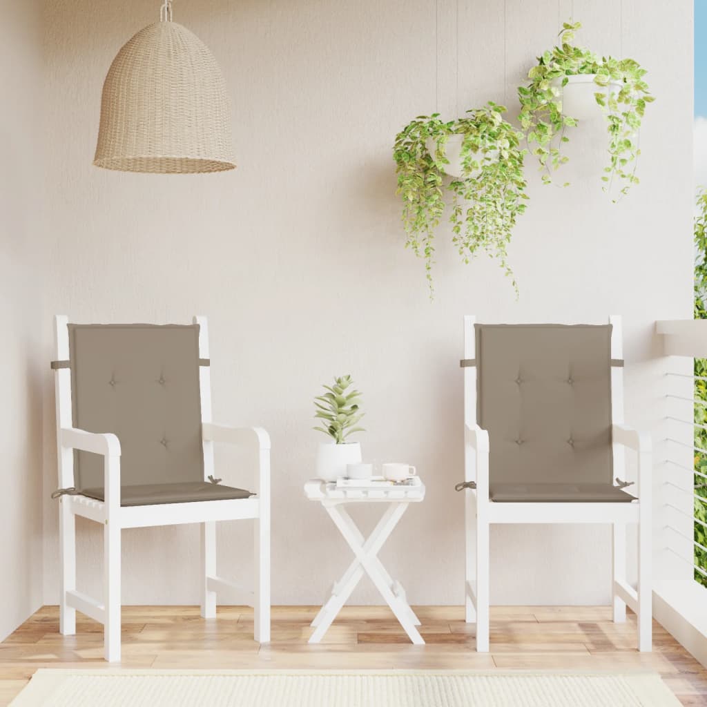 vidaXL Jastuci za vrtne stolice 2 kom smeđesivi 100x50x3 cm od tkanine