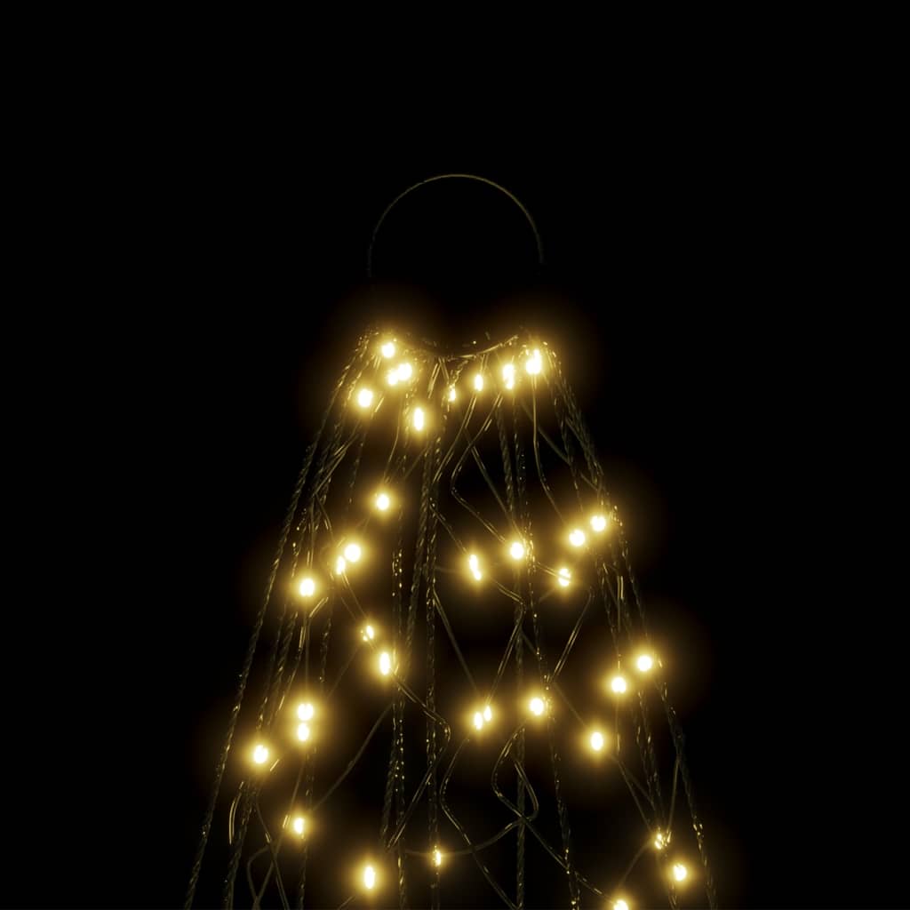 vidaXL Božićno drvce na stijegu 200 LED žarulja tople bijele 180 cm