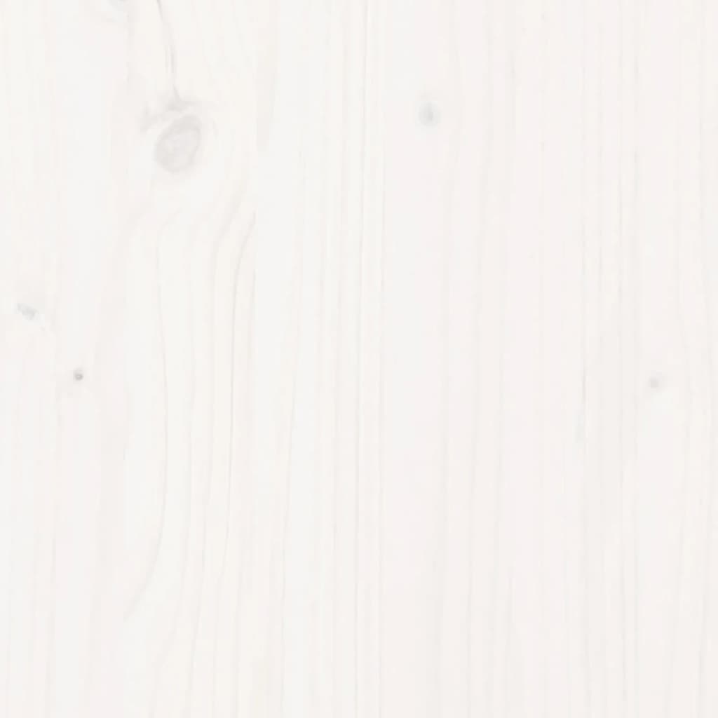 vidaXL Ležaljka za sunčanje bijela 205x110x31,5 cm od masivne borovine