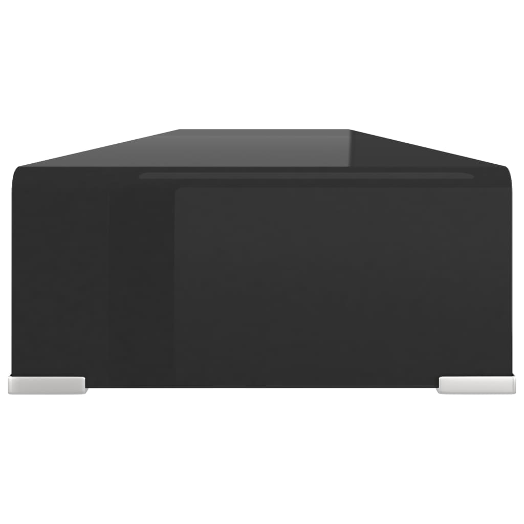 vidaXL Stalak za TV /Monitor Staklo Crna boja 120x30x13 cm