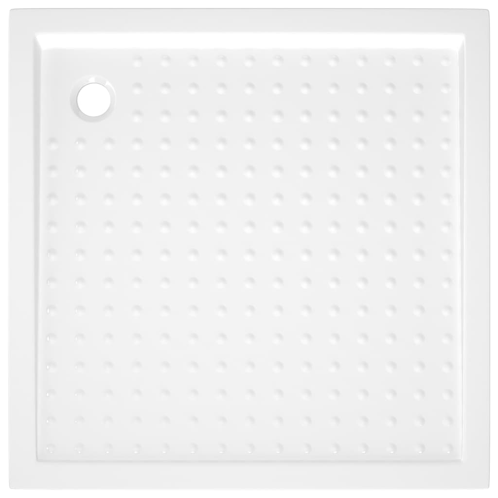 vidaXL Podloga za tuširanje s točkicama bijela 80 x 80 x 4 cm ABS