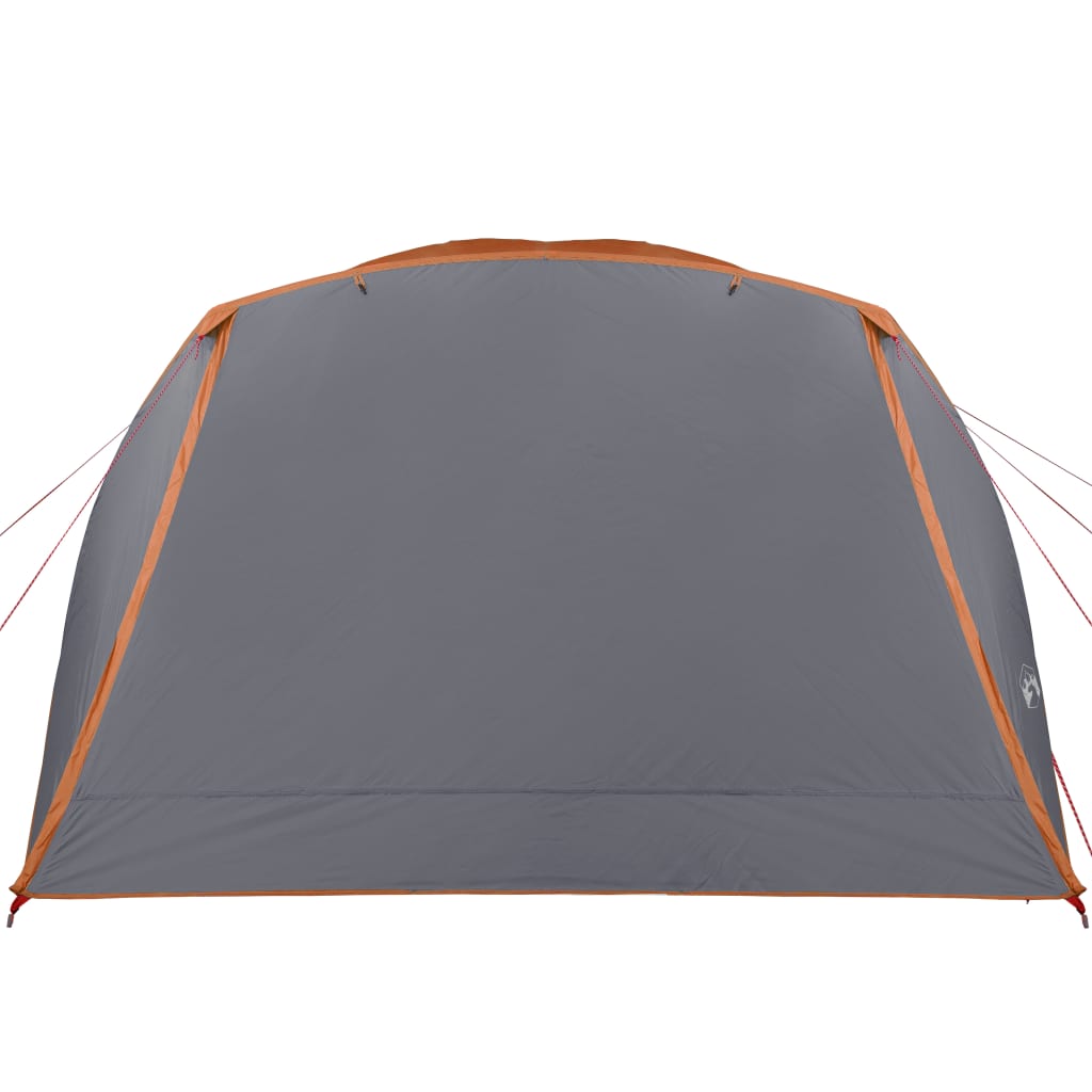 vidaXL Obiteljski šator s trijemom 6 osoba sivo-narančasti vodootporni