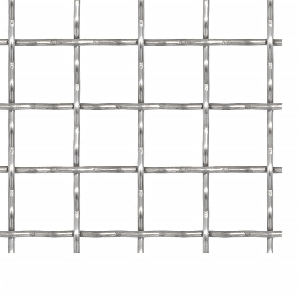 vidaXL Vrtna mrežasta ograda od nehrđajućeg čelika 50x50 cm 11x11x2 mm