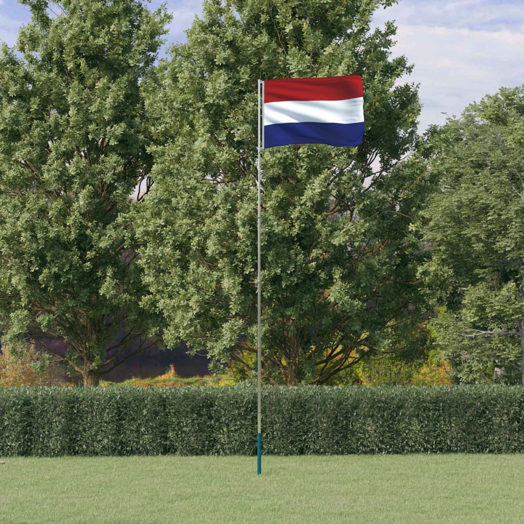 vidaXL Nizozemska zastava i jarbol 5,55 m aluminijski