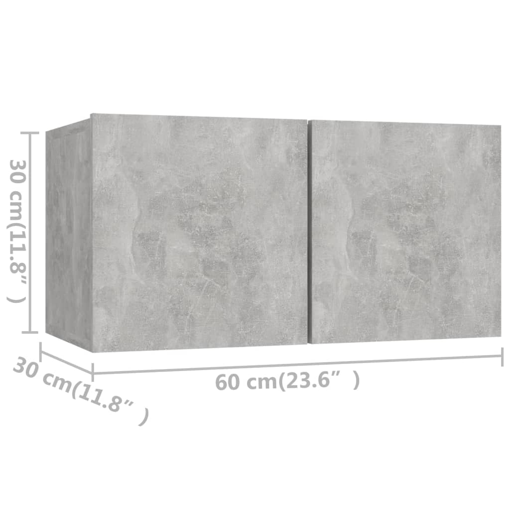 vidaXL 10-dijelni set TV ormarića siva boja betona od iverice