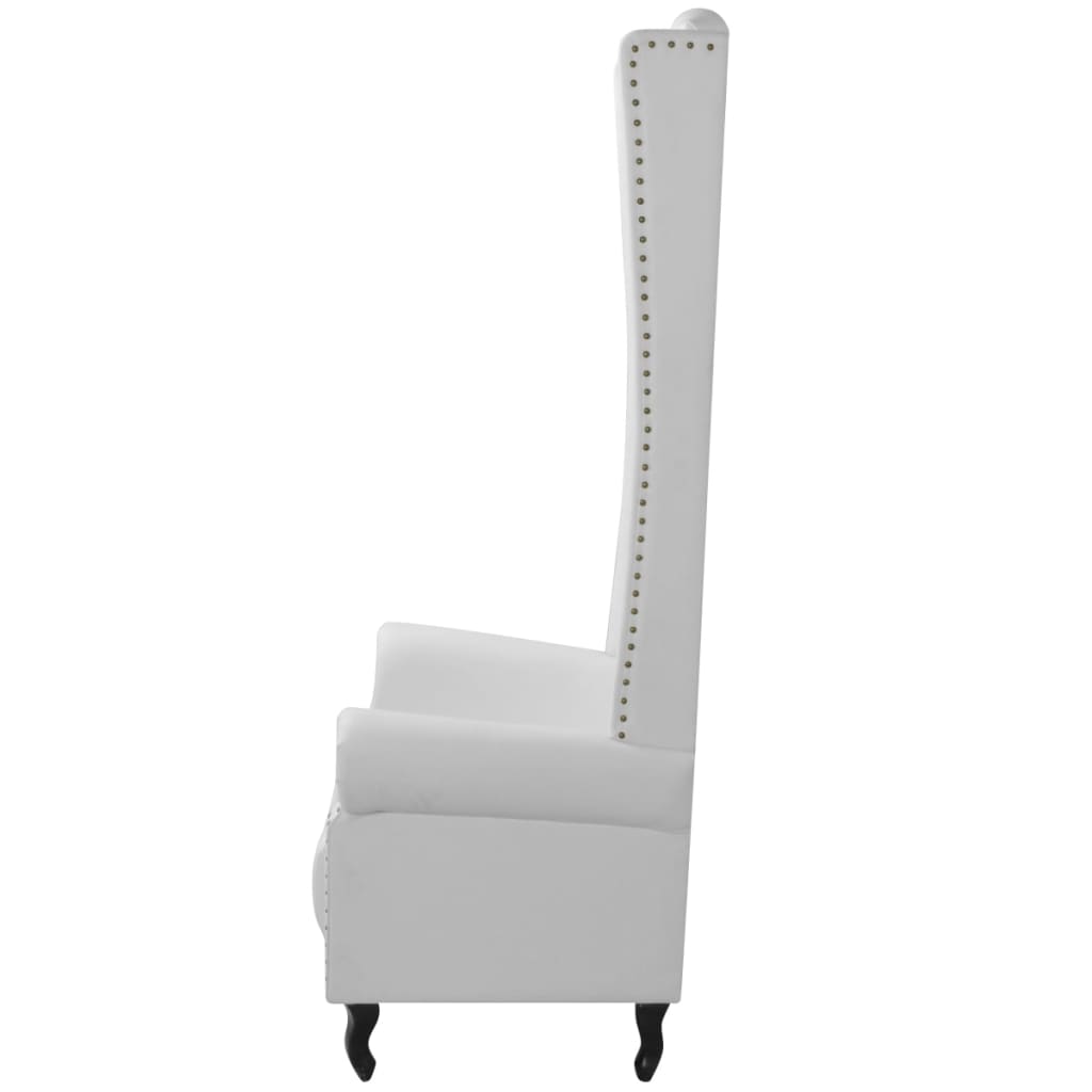 vidaXL Fotelja sa Visokim Naslonom Bijela 77x65x181 cm