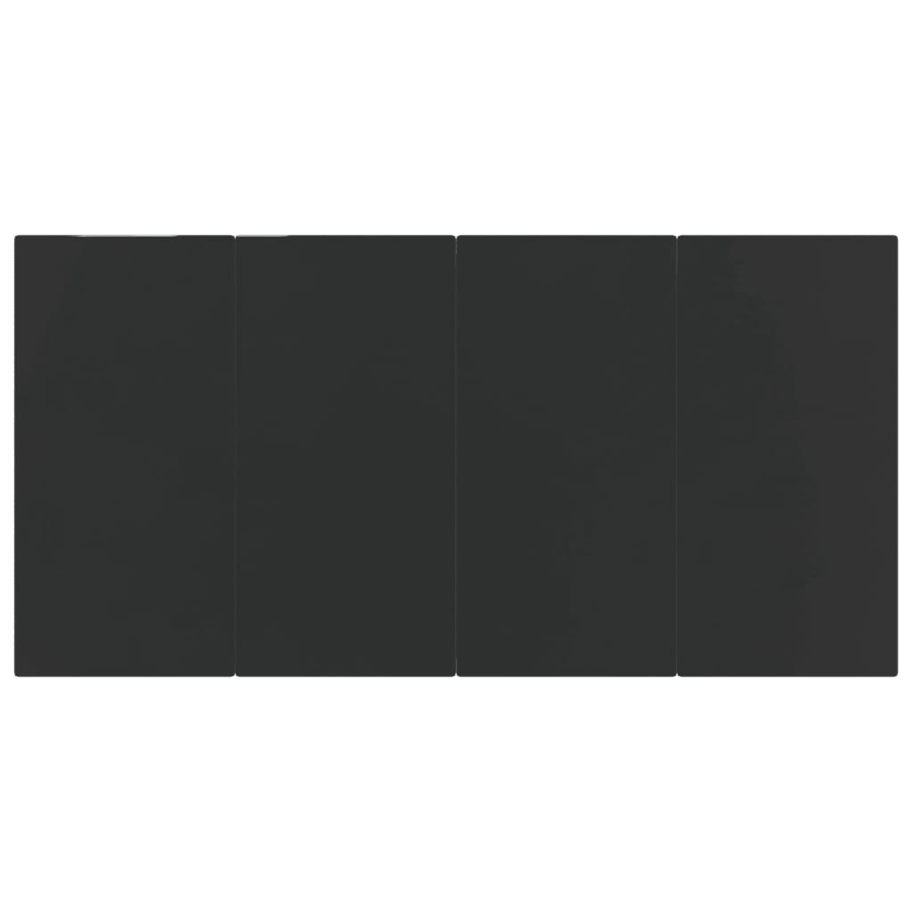 vidaXL 5-dijelni vrtni blagovaonski set crni od poliratana i čelika