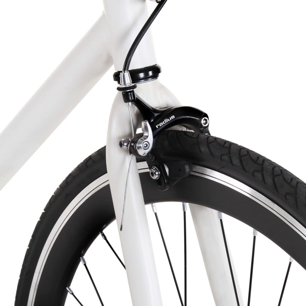vidaXL Bicikl s fiksnim zupčanikom bijelo-crni 700c 51 cm
