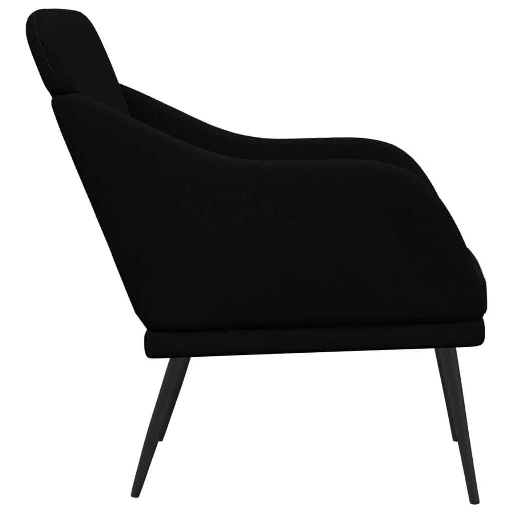vidaXL Fotelja crna 63 x 76 x 80 cm od tkanine