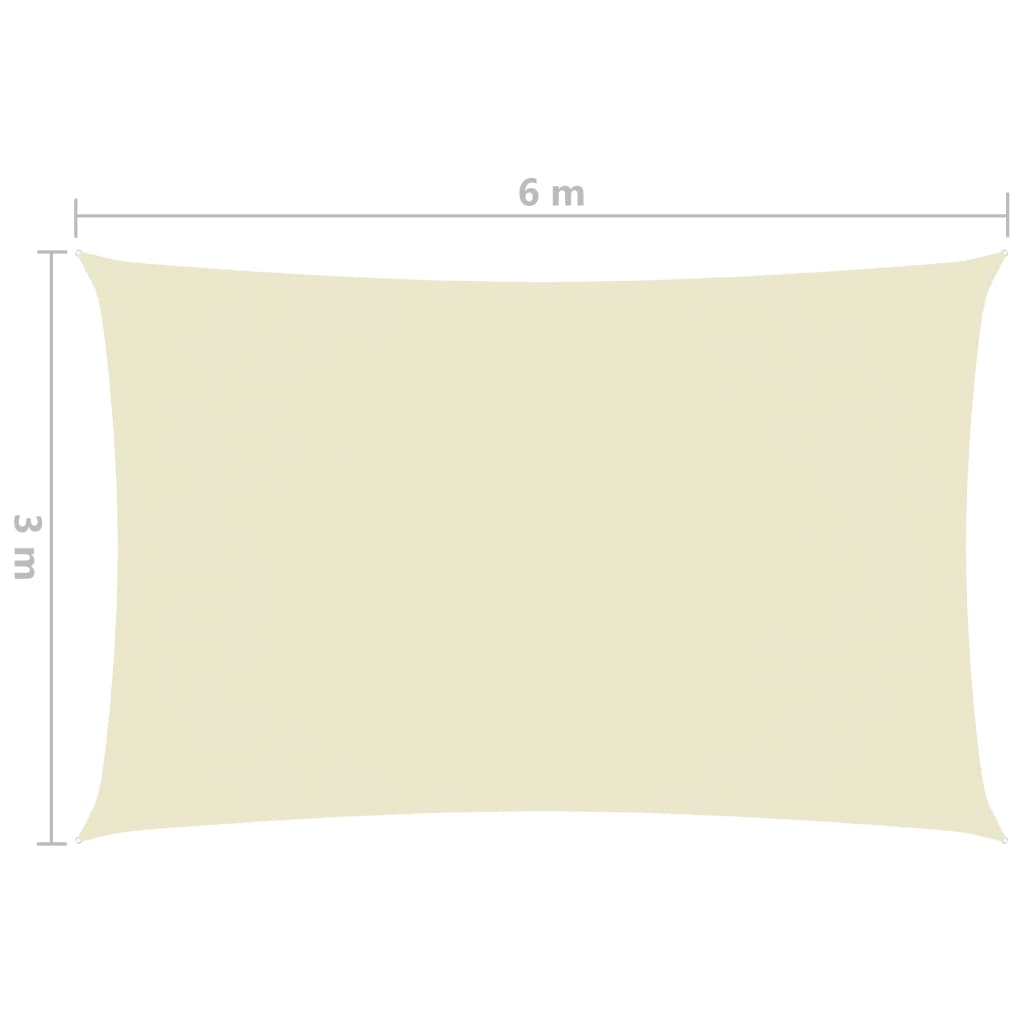 vidaXL Jedro protiv sunca od tkanine Oxford pravokutno 3 x 6 m krem
