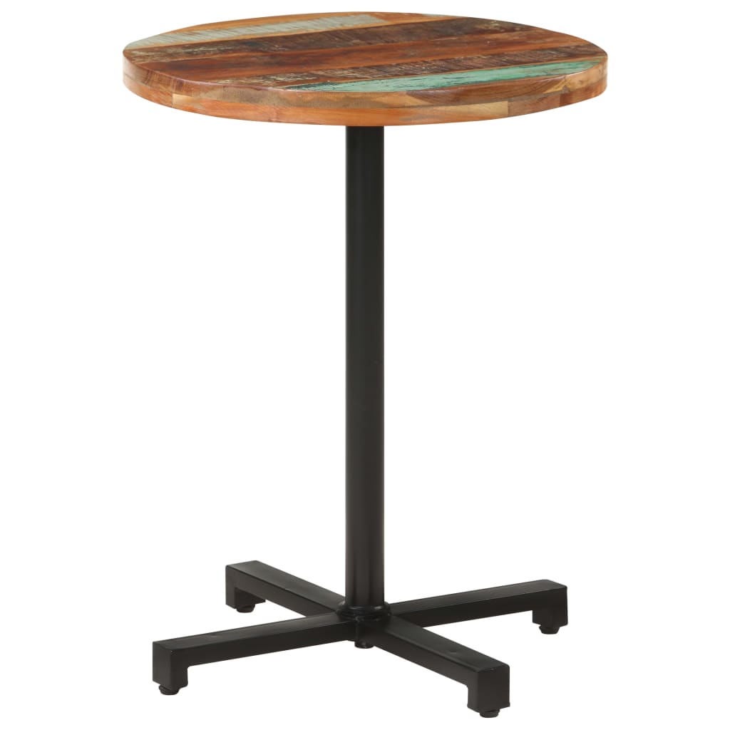 vidaXL Bistro stol okrugli Ø 60 x 75 cm od masivnog obnovljenog drva