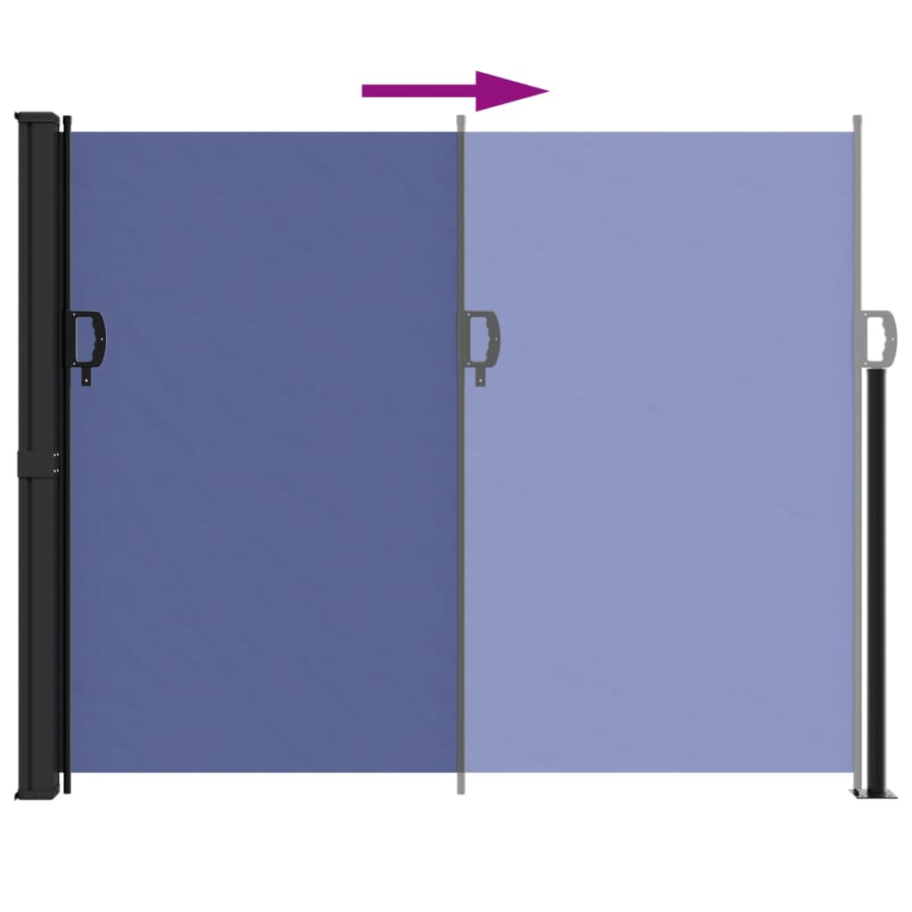 vidaXL Uvlačiva bočna tenda 160 x 600 cm plava